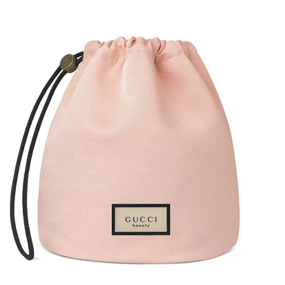 Gucci Beauty Pink bucket drawstring bag NEW